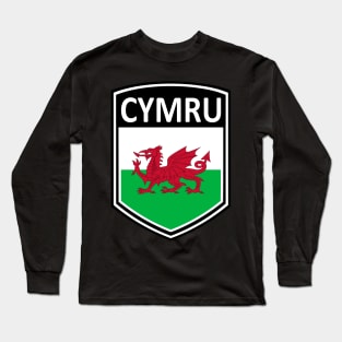 Flag Shield - Cymru Long Sleeve T-Shirt